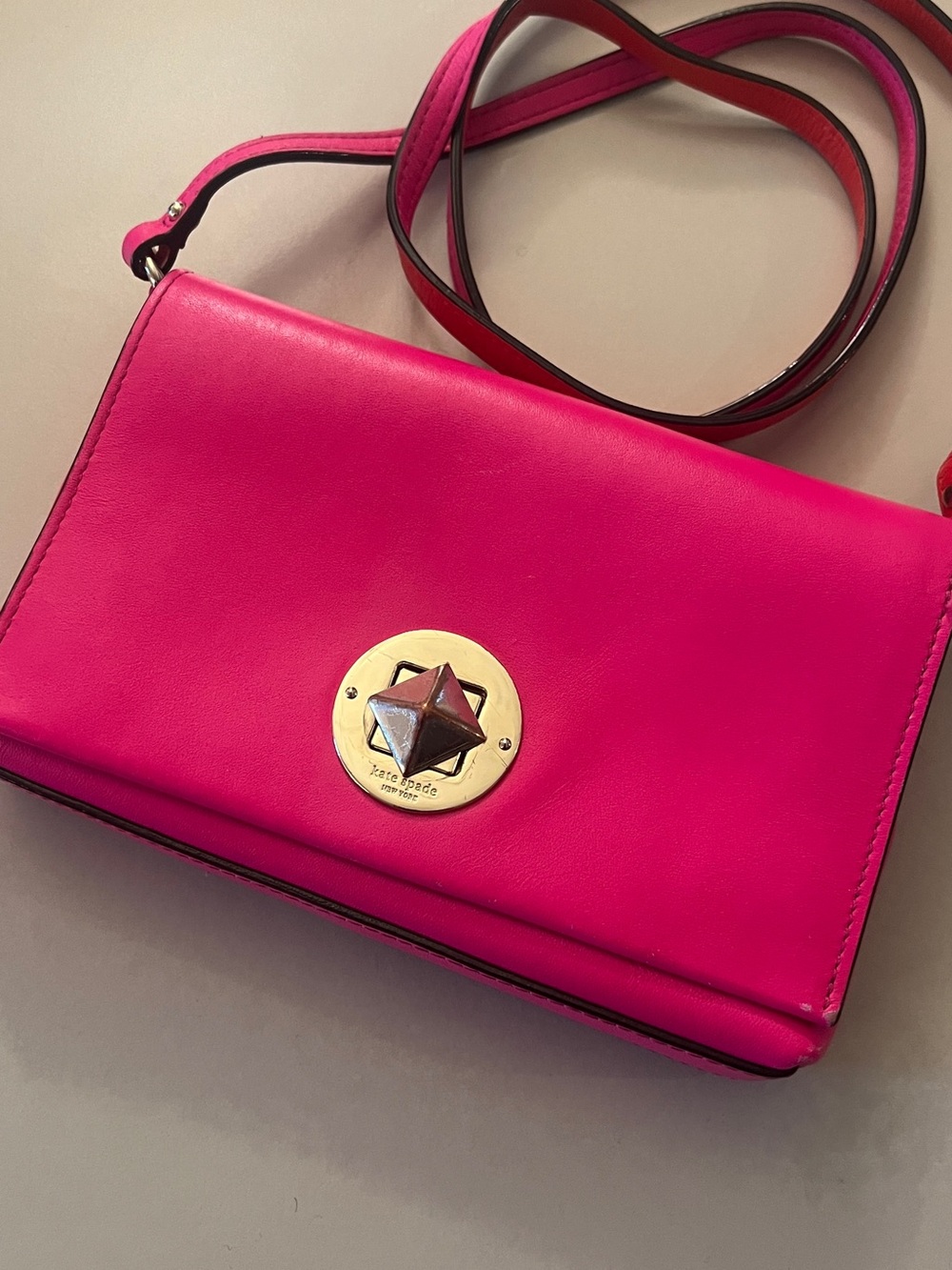 Kate Spade Newbury Lane Hot Pink Small Purse Crossbody Bag
